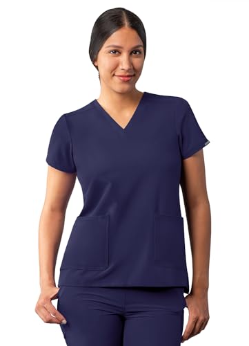 Adar Additon Schrubben Für Frauen - Moderne V-Hals Schrubben Top - A6008 - Marine - XS von Adar Uniforms