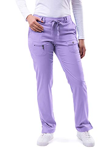 Adar Pro Damen Kittel - Medizinische Skinny Yoga Hose - P4100 - Lavender - 2X von Adar Uniforms