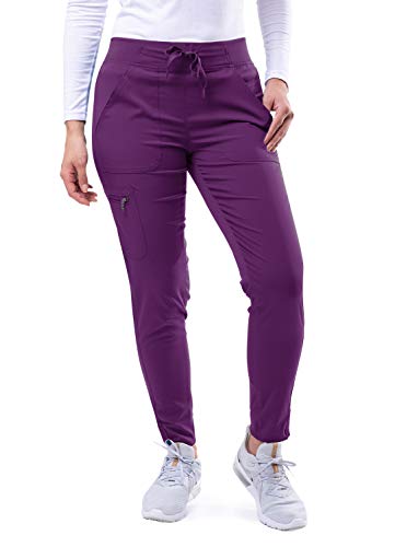 Adar Pro Peelings für Frauen - Modische Yoga Jogger Peelinghose - P7104 - Eggplant - XXS von Adar Uniforms