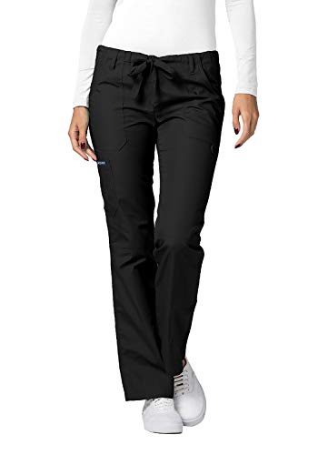 Adar Universal Damen Pflegebekleidung - Gerade Hose mit Kordelzug - 510 - Black - M von Adar Uniforms