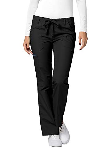 Adar Universal Damen Pflegebekleidung - Gerade Hose mit Kordelzug - 510 - Black - XL von Adar Uniforms