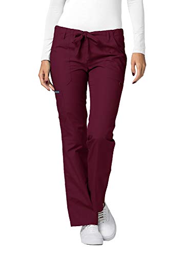 Adar Universal Damen Pflegebekleidung - Gerade Hose mit Kordelzug - 510 - Burgundy - M von Adar Uniforms