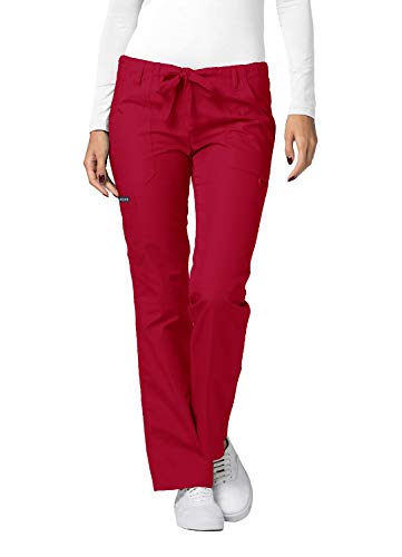 Adar Universal Damen Pflegebekleidung - Gerade Hose mit Kordelzug - 510 - Red - XS Adar Universal Damen Pflegebekleidung - Gerade Hose mit Kordelzug - 510 - Red - XS von Adar Uniforms