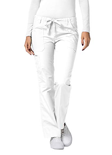 Adar Universal Damen Pflegebekleidung - Gerade Hose mit Kordelzug - 510 - White - M von Adar Uniforms