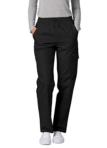 Adar Universal Damen Pflegebekleidung - lockere Cargo Hose - 506 - Black - 3X von Adar Uniforms