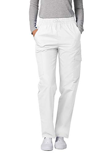 Adar Universal Damen Pflegebekleidung - lockere Cargo Hose - 506 -White - XXS von Adar Uniforms