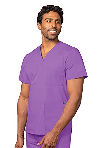 Adar Universal Unisex Pflegebekleidung - Medizinische Tunika mit V-Ausschnitt - 601 - Lavender - M von Adar Uniforms