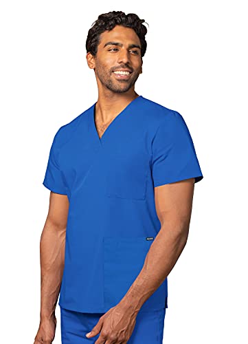 Adar Universal Unisex Pflegebekleidung - Medizinische Tunika mit V-Ausschnitt - 601 - Regal Blue - S von Adar Uniforms