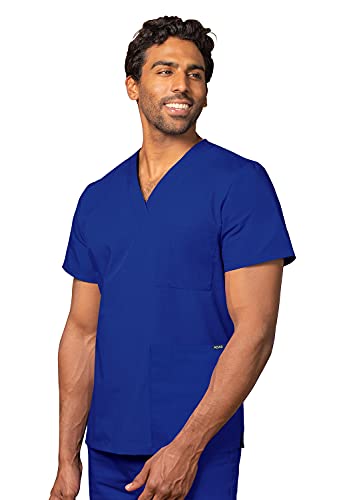 Adar Universal Unisex Pflegebekleidung - Medizinische Tunika mit V-Ausschnitt - 601 - Royal Blue - M von Adar Uniforms