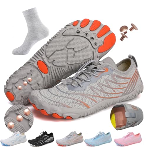 AddBili Erdungsschuhe mit Kupfer für effektives Erden, während sie weich und bequem bleiben. Erleben Sie die Vorteile der Erdung, GRAU, 12.5 Women/11.5 Men von AddBili