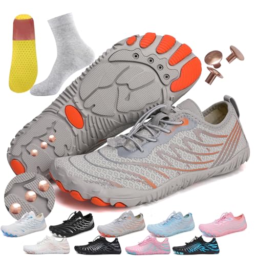 AddBili Erdungsschuhe mit Kupfer für effektives Erden, während sie weich und bequem bleiben. Erleben Sie die Vorteile der Erdung, GRAU, 8.5 Women/7 Men von AddBili