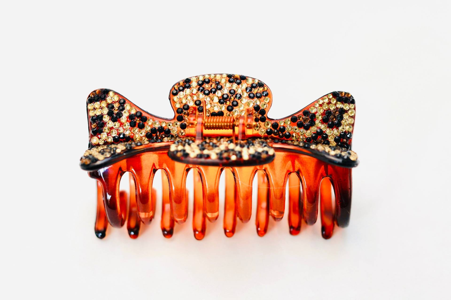 Leopard Print Kristall Haarklammer, Swarovski Elements Kristalle Verschönerte Haarspange, Braune Farbe Leopard Print Kristall Haarklammer, Swarovski Elements Kristalle Verschönerte Haarspange, Braune Farbe von AddCrystal