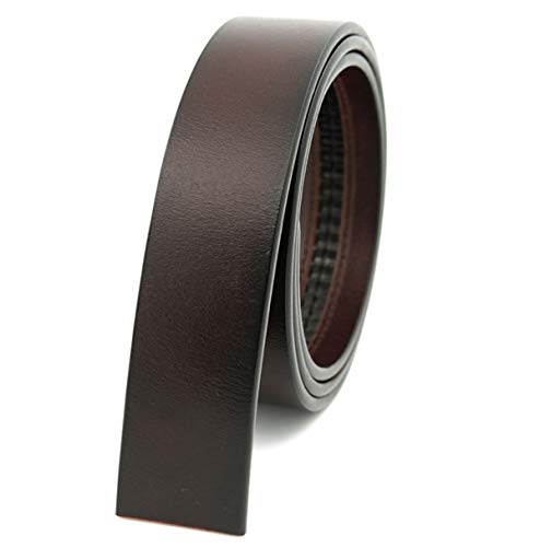 Addfect Gürtel Herren Ohne Schnalle,Ratsche Automatik Gürtel Echt Leder für Männer,Ledergürtel Breite 3.5cm,Schwarz Braun Gürtel (Kaffee, L110) von Addfect