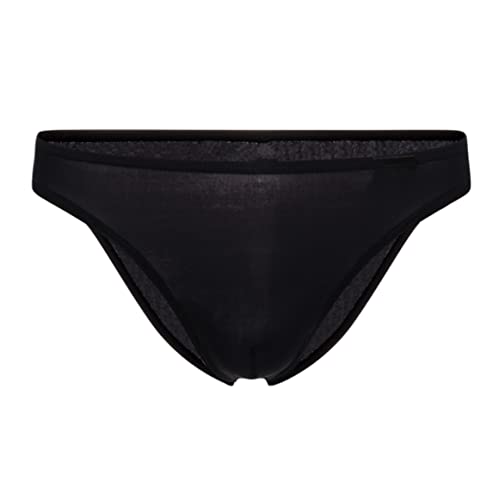 Addfect Herren Briefs Slip Erotisch Thong Sexy Slip String Eisseide Dünn Underwear,Männer Elastizität Seidig Unterhosen Tanga Transparent Bodysuit Dessous Niedrige Taille Unterwäsche (XXL, Schwarz) von Addfect