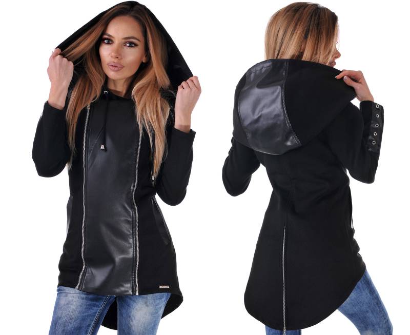 Schwarzer Kaschmir Trenchcoat Mit Kapuze Maddox - Langarm Seitlicher Reißverschluss Hoodie Aus Öko-Leder Und Wolle Größen Bis Xxl Von Addict Boutique Schwarzer Kaschmir Trenchcoat Mit Kapuze Maddox - Langarm Seitlicher Reißverschluss Hoodie Aus Öko-Leder Und Wolle Größen Bis Xxl Von Addict Boutique von AddictBoutiqueBG