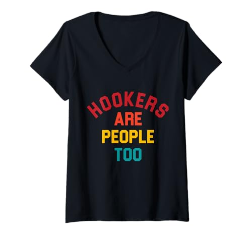 Damen Nutten sind Menschen zu Sexarbeiterbewusstsein T-Shirt mit V-Ausschnitt von Addictive Designs Awareness Merch