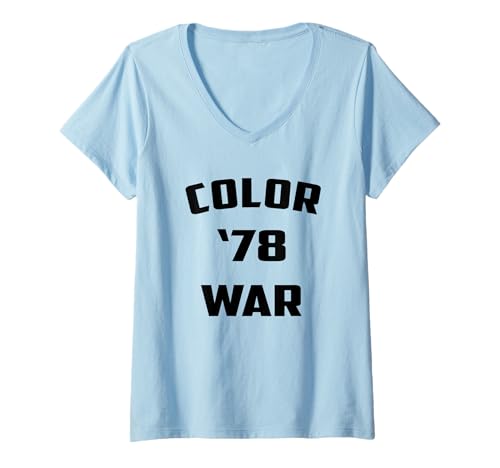 Damen Color War '78 Funny Fear 1978 Straßenpopkultur T-Shirt mit V-Ausschnitt Damen Color War '78 Funny Fear 1978 Straßenpopkultur T-Shirt mit V-Ausschnitt von Addictive Designs Funny Merch