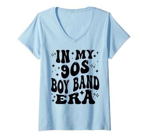 Damen In meiner 90er-Boyband-Ära - Lustige 90er, Boyband T-Shirt mit V-Ausschnitt von Addictive Designs Merch
