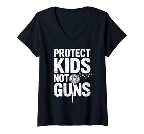 Damen Protect Kids Not Guns Anti Gun Violence T-Shirt mit V-Ausschnitt Damen Protect Kids Not Guns Anti Gun Violence T-Shirt mit V-Ausschnitt von Addictive Designs Merch