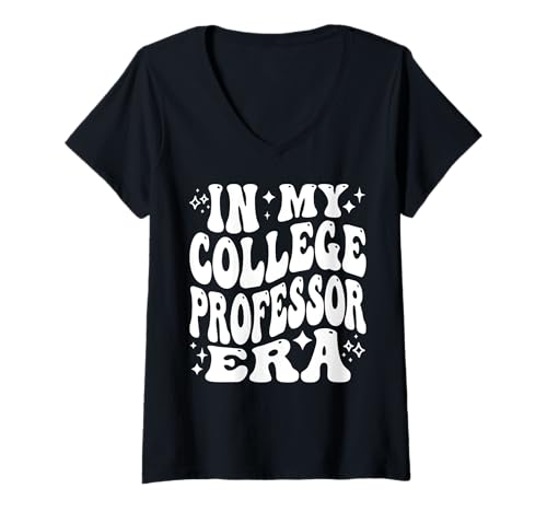 Damen In meiner College-Professor-Ära College-Pädagogik akademisches Leben T-Shirt mit V-Ausschnitt Damen In meiner College-Professor-Ära College-Pädagogik akademisches Leben T-Shirt mit V-Ausschnitt von Addictive Designs School Merch
