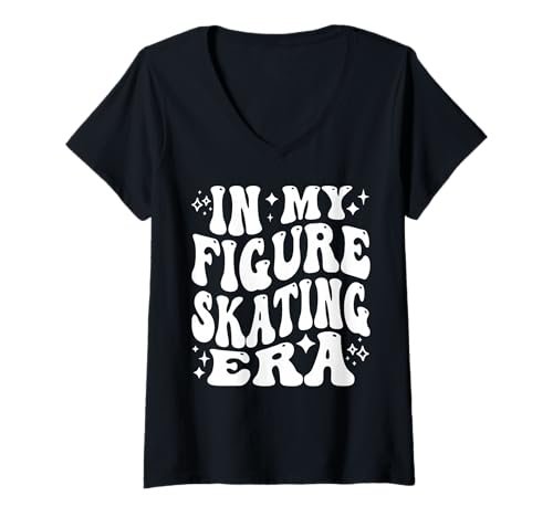 Damen In My Figure Skating Era Ice Rink Figure Skater Pride T-Shirt mit V-Ausschnitt von Addictive Designs Sports Merch