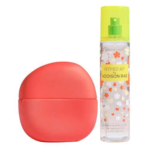 Addison Rae Fragrance Hyped - Mood-Boosting Fragrance Gift Set for Women - Mandarin and Blood Orange Notes - Eau de Parfum and Body Spray - 2 pc von Addison Rae