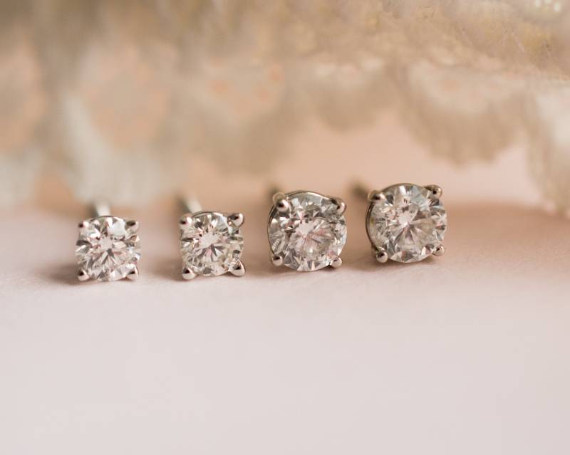 1/2 Ct Diamant-Ohrstecker | Screwback von AddisonEverlyJewelry