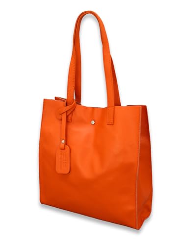 ADEL Shopper Tasche Damen Echtleder Tote Bag BENITA Handtasche Damen Handgemachte Schultertasche Henkeltasche mit Herausnehmbarem Innenfach Stylische Damenhandtasche Umhängetasche Made in Italy von Adel Bags