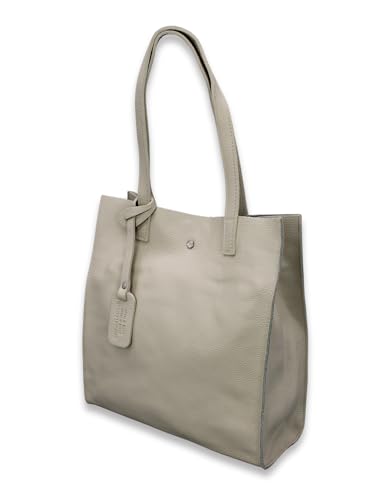 ADEL Shopper Tasche Damen Echtleder Tote Bag BENITA Handtasche Damen Handgemachte Schultertasche Henkeltasche mit Herausnehmbarem Innenfach Stylische Damenhandtasche Umhängetasche Made in Italy von Adel Bags