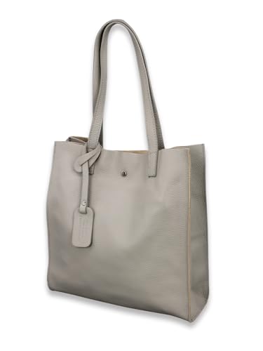 ADEL Shopper Tasche Damen Echtleder Tote Bag BENITA Handtasche Damen Handgemachte Schultertasche Henkeltasche mit Herausnehmbarem Innenfach Stylische Damenhandtasche Umhängetasche Made in Italy von Adel Bags