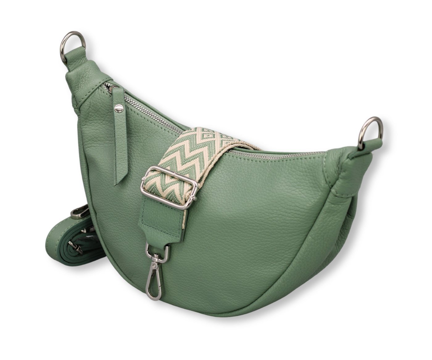 Adel Bags Bauchtasche DIANA Halbmond Tasche Leder, Umhängetasche für Damen, Gürteltaschen, echt Leder, Made in Italy von Adel Bags