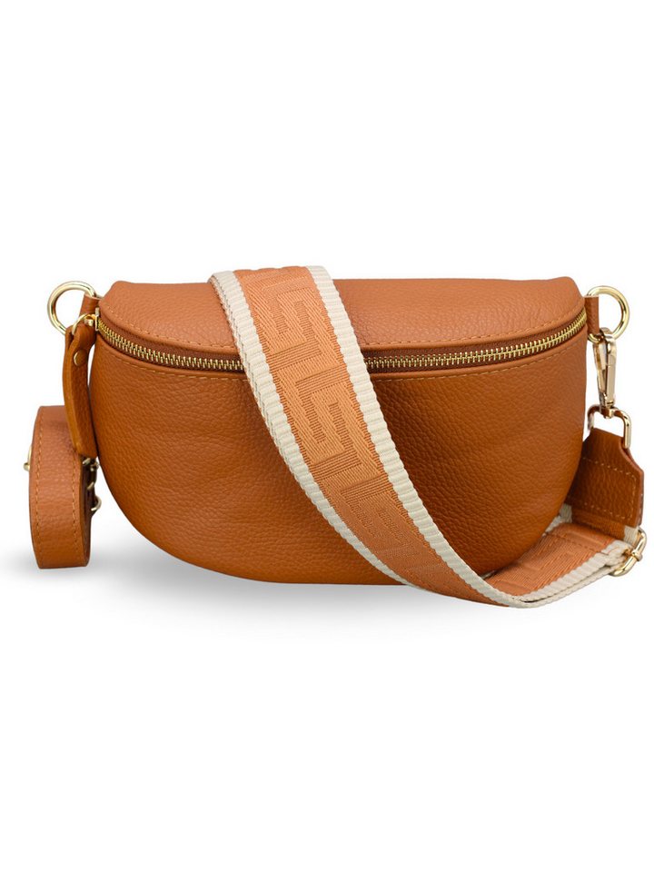 Adel Bags Bauchtasche Damen mit goldenem Reißverschluss, Bauchtasche Leder von Adel Bags