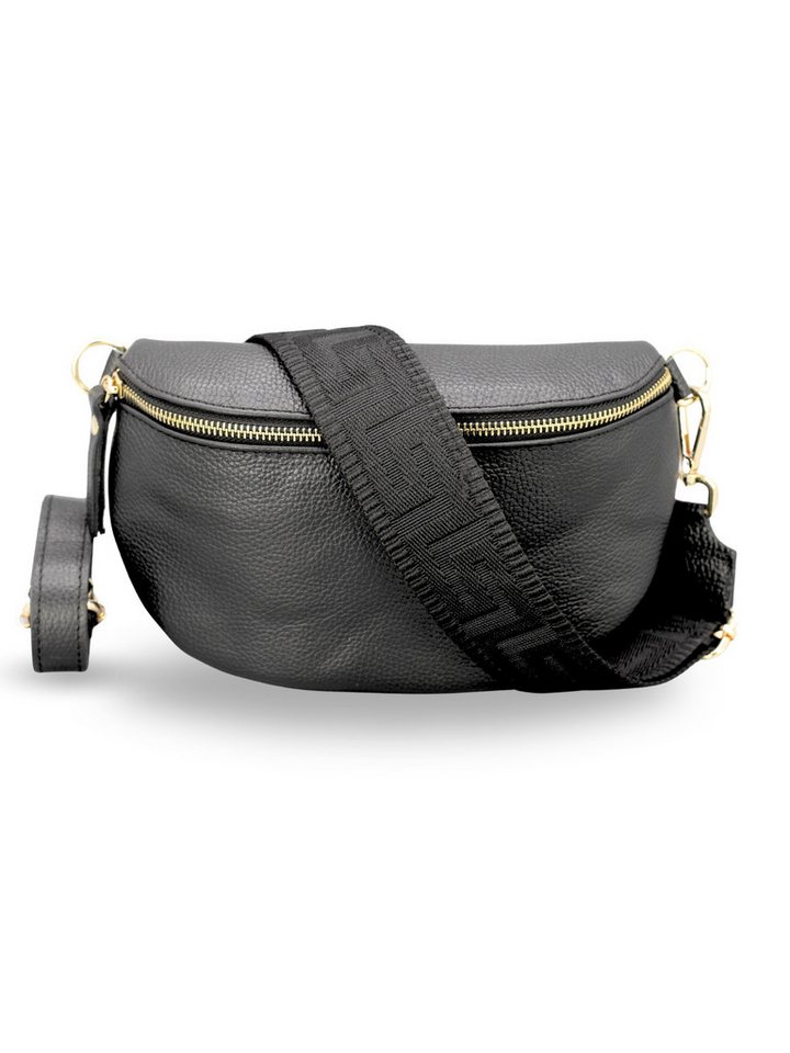 Adel Bags Bauchtasche Damen mit goldenem Reißverschluss, Bauchtasche Leder von Adel Bags