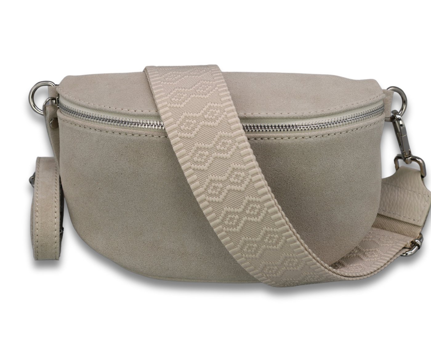 Adel Bags Gürteltasche SUEDE Bauchtasche für Damen aus echtem Wildleder, Beige von Adel Bags