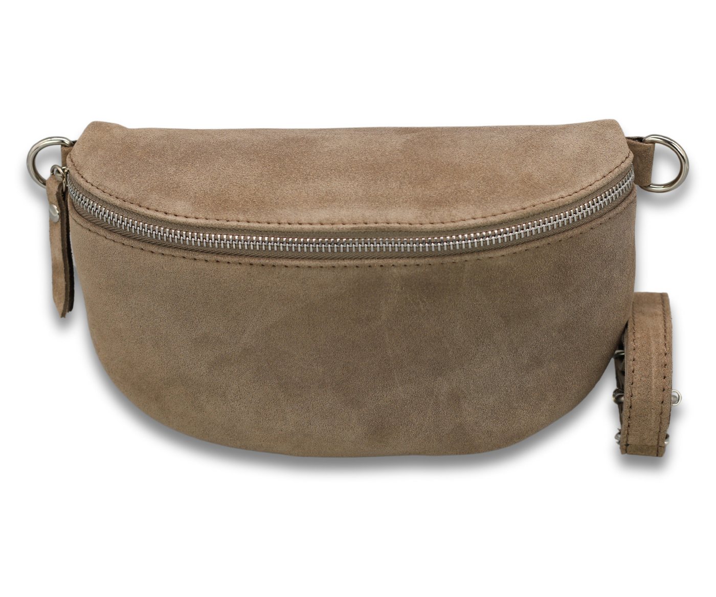 Adel Bags Gürteltasche SUEDE Bauchtasche für Damen aus echtem Wildleder, Dunkeltaupe von Adel Bags