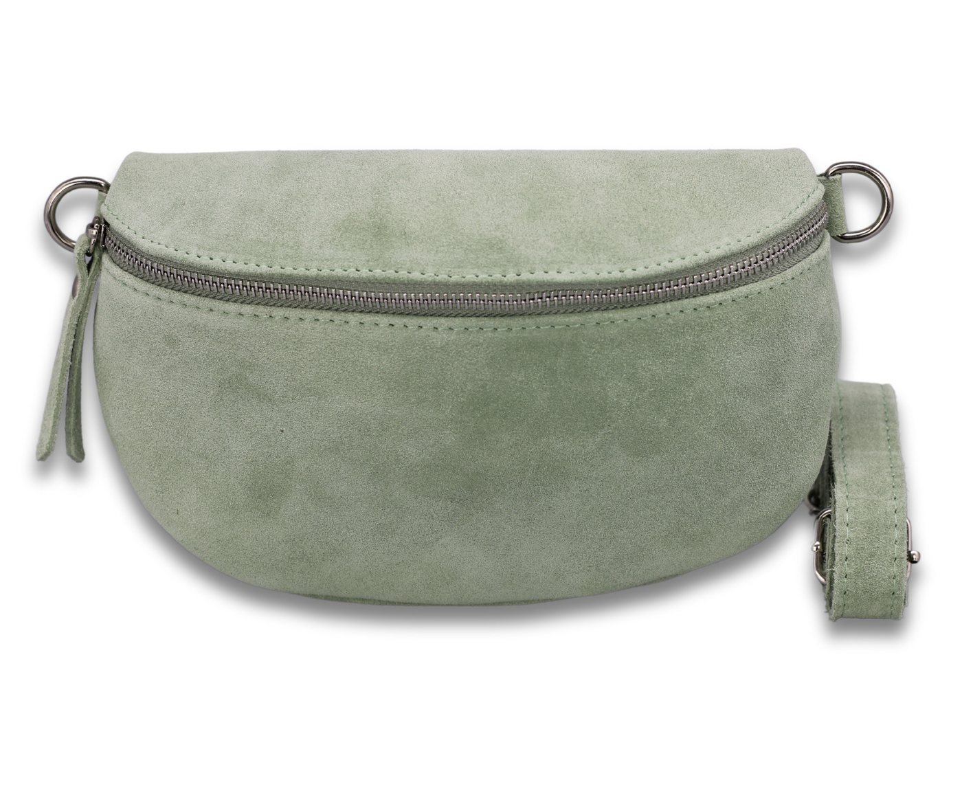 Adel Bags Gürteltasche SUEDE Bauchtasche für Damen aus echtem Wildleder, Mintgrün von Adel Bags