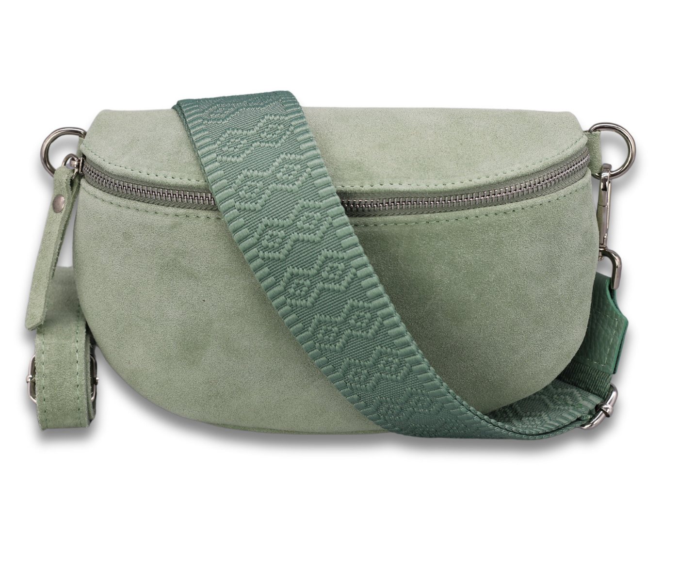 Adel Bags Gürteltasche SUEDE Bauchtasche für Damen aus echtem Wildleder, Mintgrün von Adel Bags