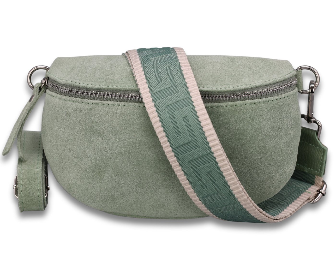 Adel Bags Gürteltasche SUEDE Bauchtasche für Damen aus echtem Wildleder, Mintgrün von Adel Bags