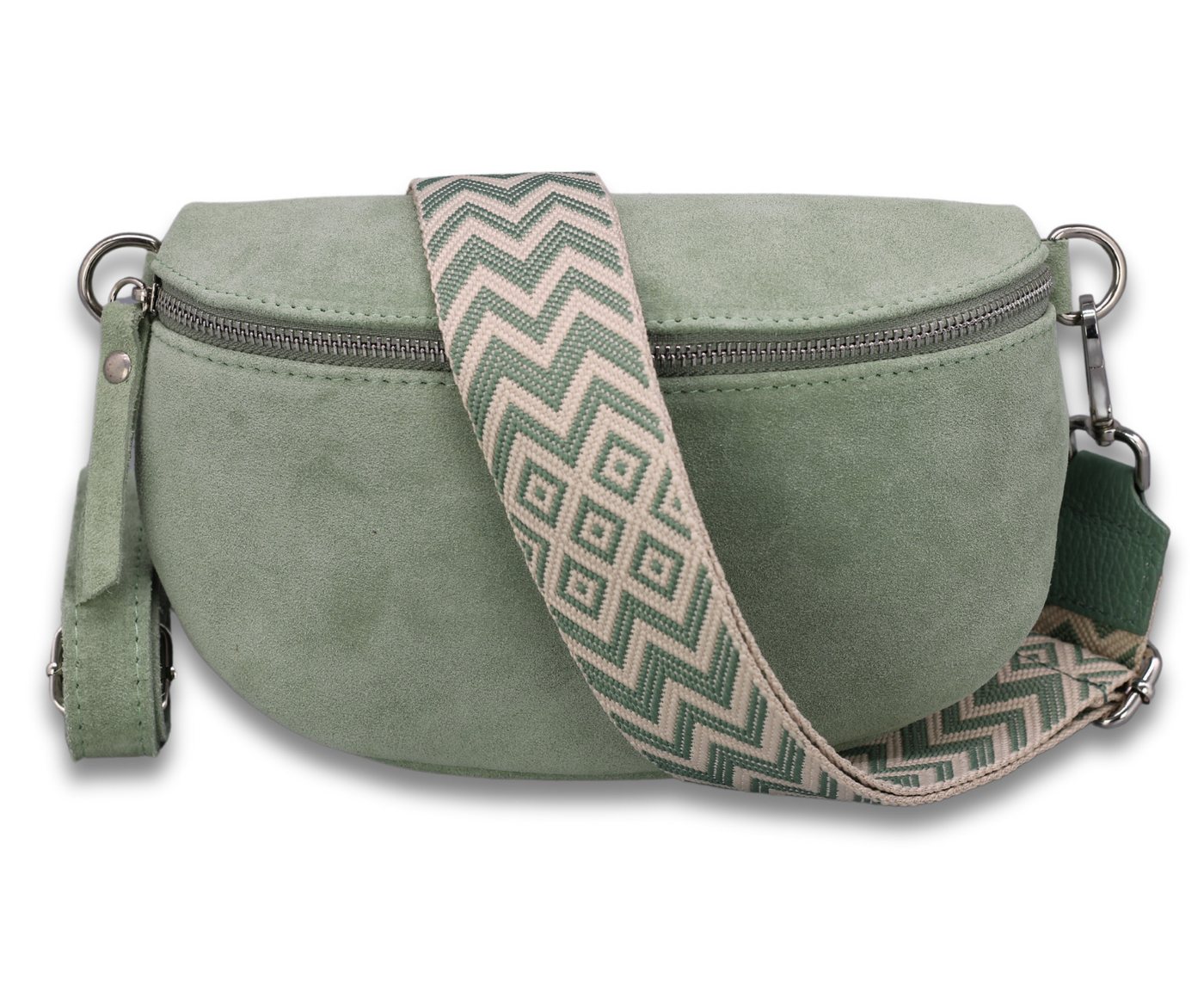 Adel Bags Gürteltasche SUEDE Bauchtasche für Damen aus echtem Wildleder, Mintgrün von Adel Bags