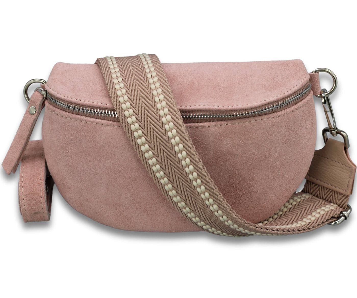 Adel Bags Gürteltasche SUEDE Bauchtasche für Damen aus echtem Wildleder, Rose von Adel Bags