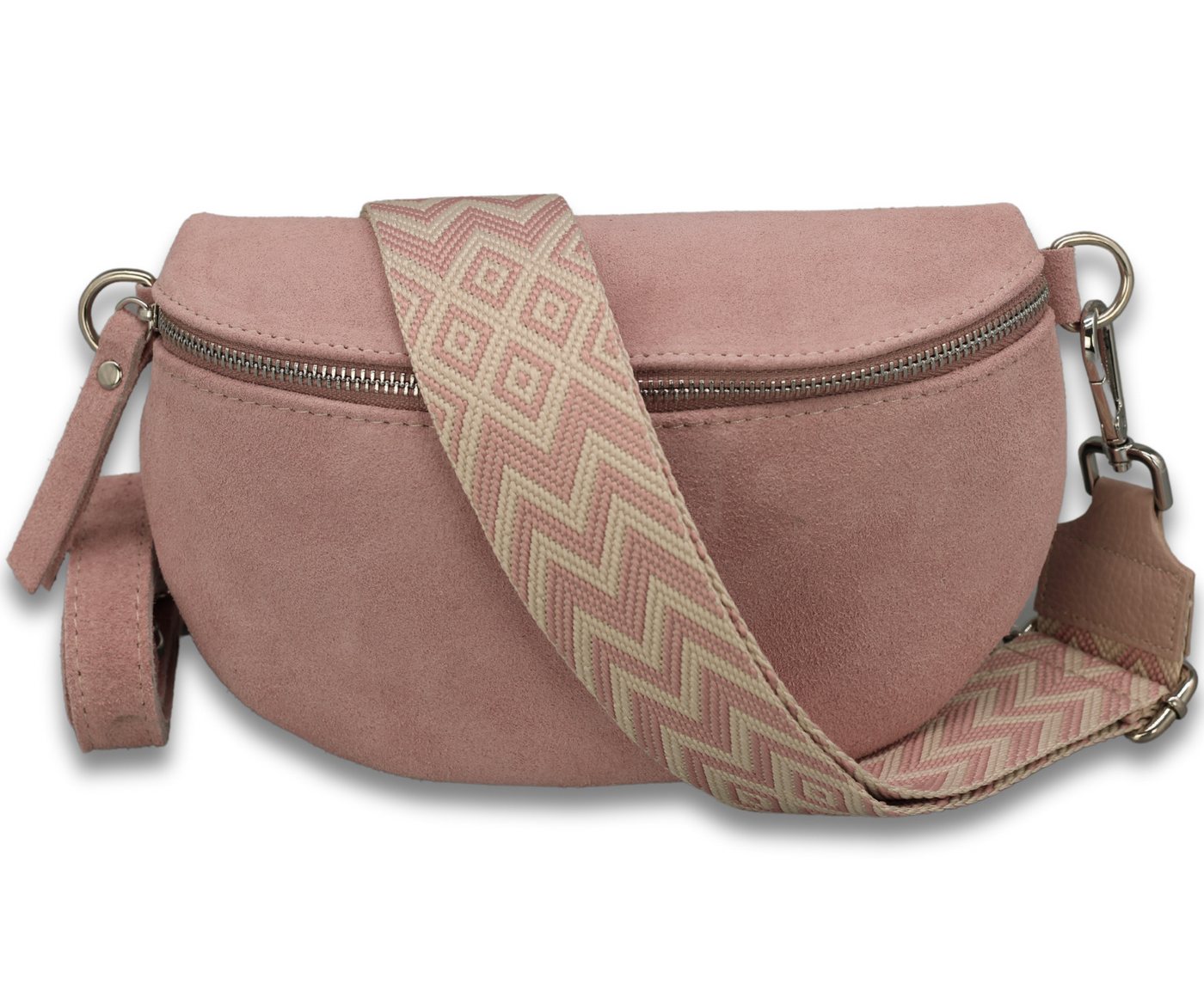 Adel Bags Gürteltasche SUEDE Bauchtasche für Damen aus echtem Wildleder, Rose von Adel Bags