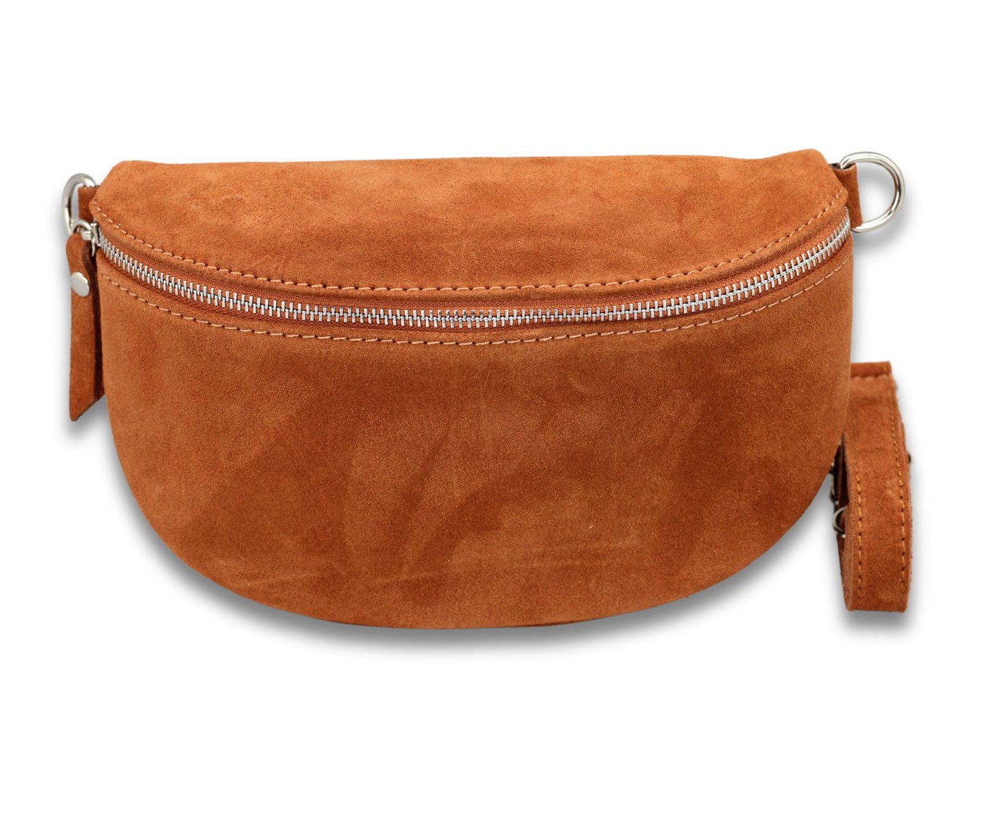 Adel Bags Gürteltasche SUEDE Gürteltasche für Damen aus echtem Wildleder, Cognac Braun, echtes Wildleder von Adel Bags