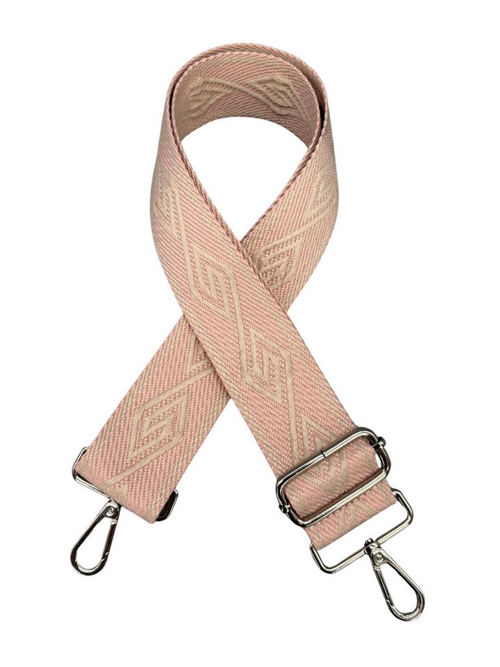 Adel Bags Schulterriemen Verstellbarer Taschenriemen mit Ethno-Muster (Blau/Creme) von Adel Bags