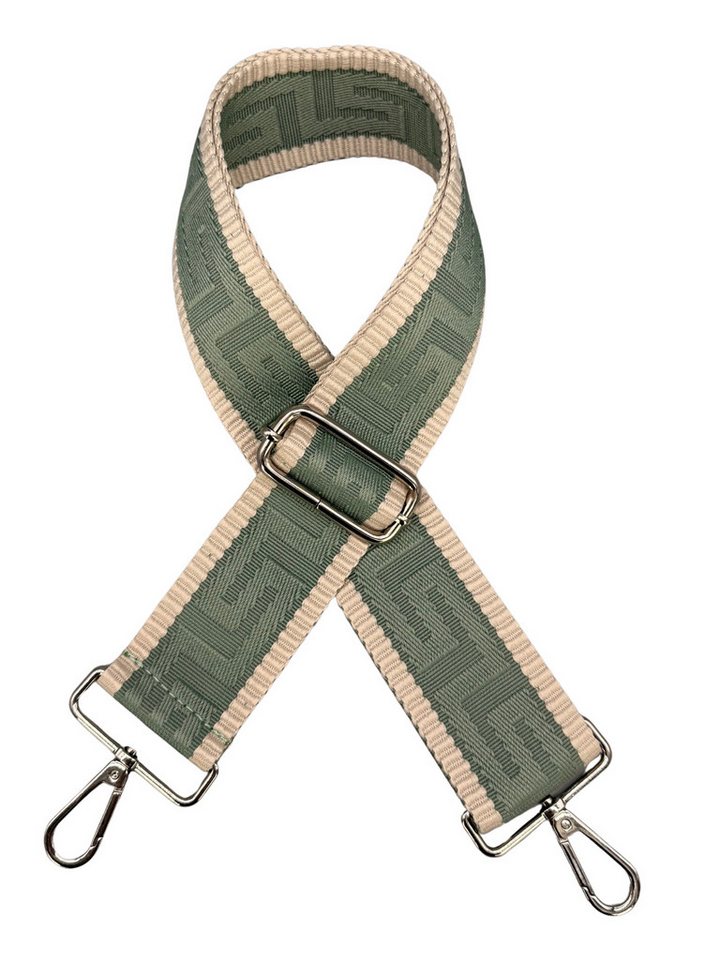 Adel Bags Schulterriemen Verstellbarer Taschenriemen mit Ethno-Muster (Blau/Creme) von Adel Bags