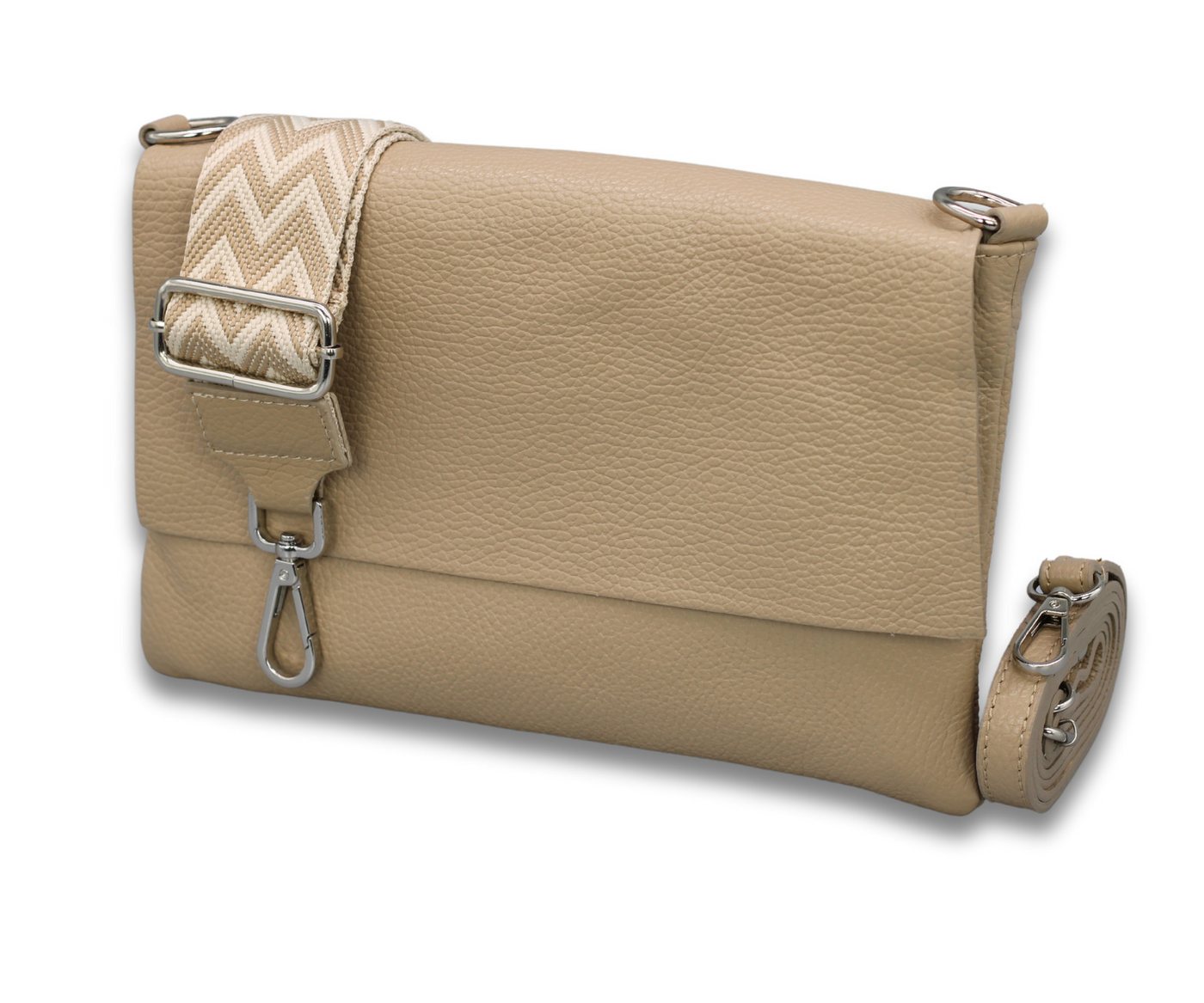 Adel Bags Schultertasche CALI Schlanke Tasche mit 3 Fächer, Slim Crossbody Bag Echtes Leder Adel Bags Schultertasche CALI Schlanke Tasche mit 3 Fächer, Slim Crossbody Bag Echtes Leder von Adel Bags