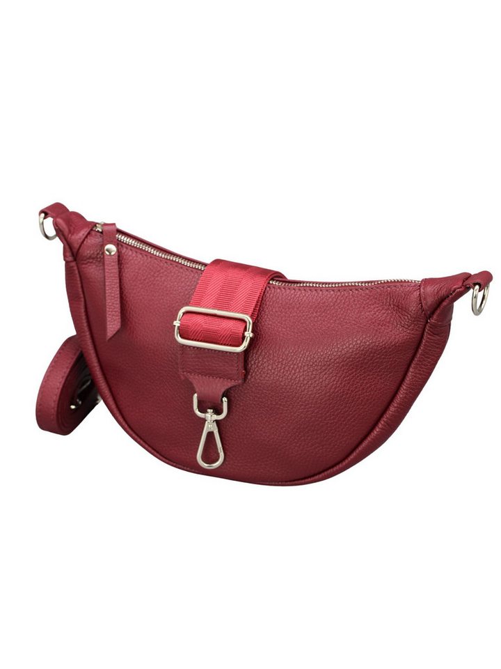 Adel Bags Schultertasche DIANA Halbmond Tasche Leder, Umhängetasche für Damen, Gürteltaschen, echt Leder, Made in Italy von Adel Bags