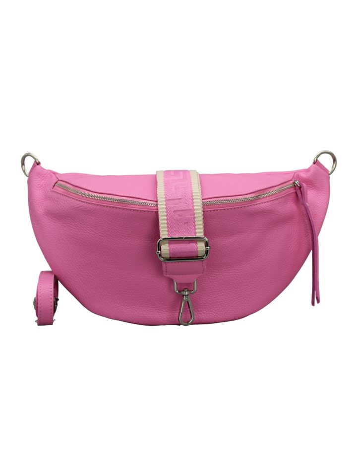 Adel Bags Schultertasche EMMA XL Umhängetasche Crossbody Bag Gürteltasche mit 2 Riemen, echtes Leder, hergestellt in Italien von Adel Bags