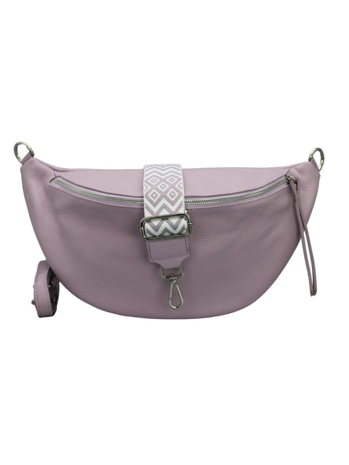 Adel Bags Schultertasche EMMA XL Umhängetasche Crossbody Bag Gürteltasche mit 2 Riemen, echtes Leder, hergestellt in Italien von Adel Bags