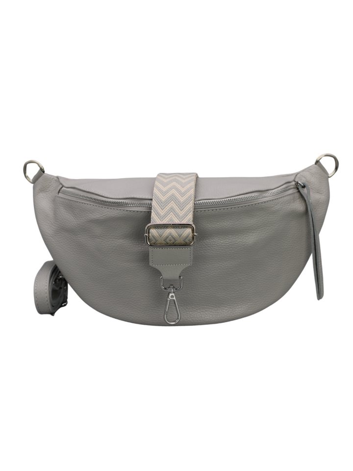 Adel Bags Schultertasche EMMA XL Umhängetasche Crossbody Bag Gürteltasche mit 2 Riemen, echtes Leder, hergestellt in Italien von Adel Bags