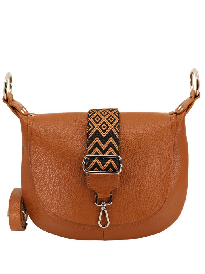 Adel Bags Schultertasche Kayla Ledertasche Made in Italy mit 2 Riemen, Zwei Tragegurte inklusive, Made in Italy von Adel Bags